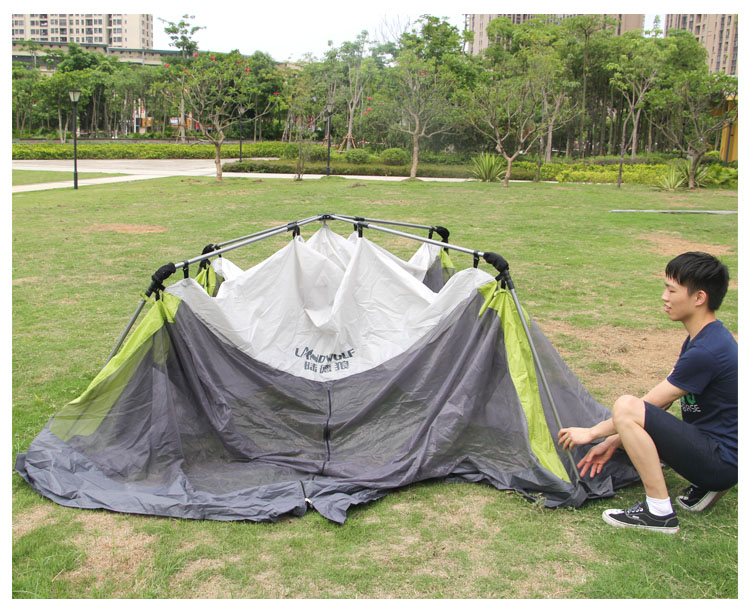 Cheap Goat Tents Automatic Ultralarge 300*300*210cm 5 8 Person Use Camping Tent Sun Shelter Beach Picnic Large Gazebo Single Layer Without Cover   